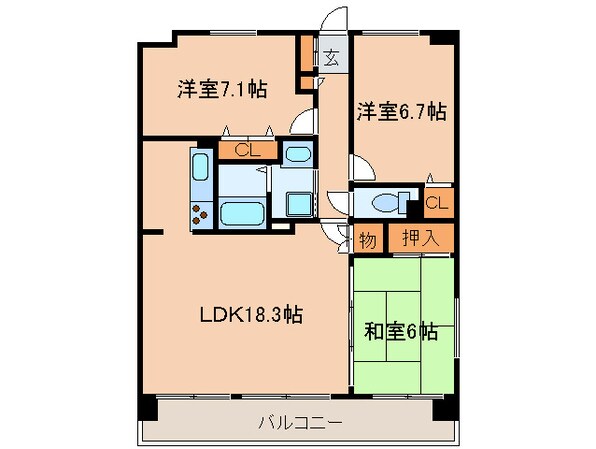 ファヴォ－ル白壁の物件間取画像